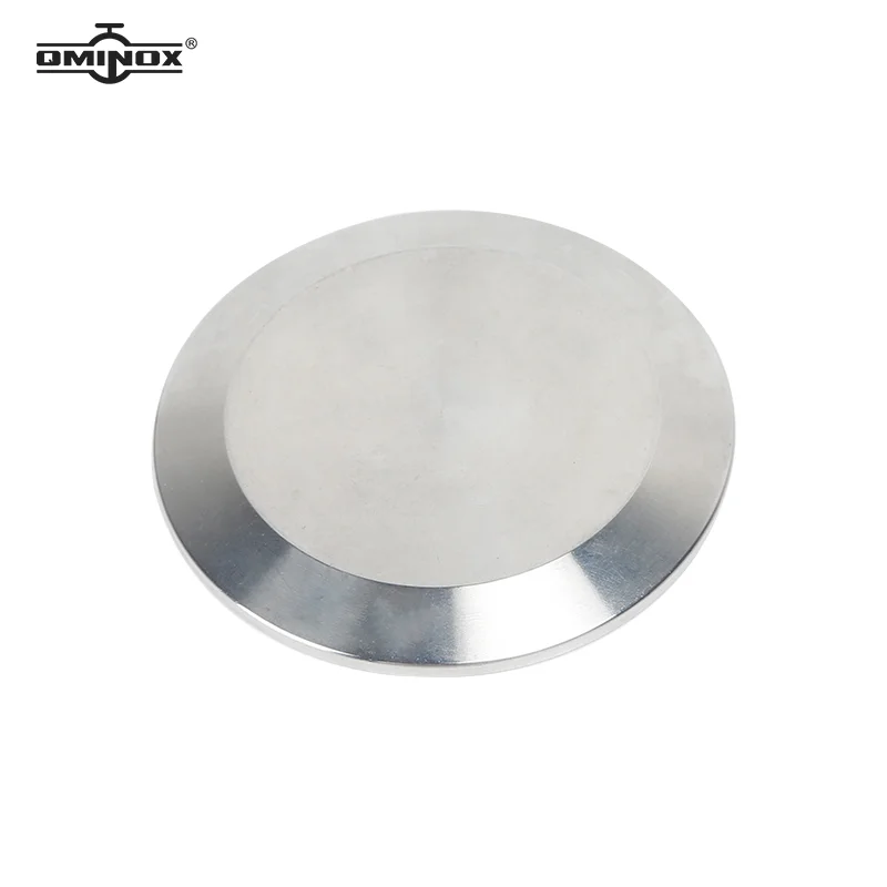 QMINOX SS304 sanitary solid end cap stainless steel clamp blank flange 25.2-233MM SS316L tri clamp end cap Clamp Ferrule cap