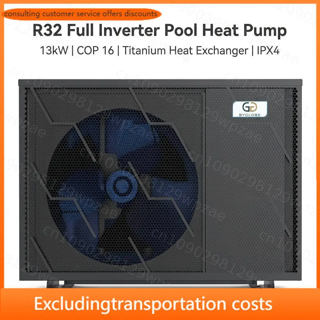 GTGLOBE R32 Air Source Heat Pump for Hotel Commercial Use 13kW Heating/7.2kW Cooling DC Inverter Energy Class A+++ IPX4