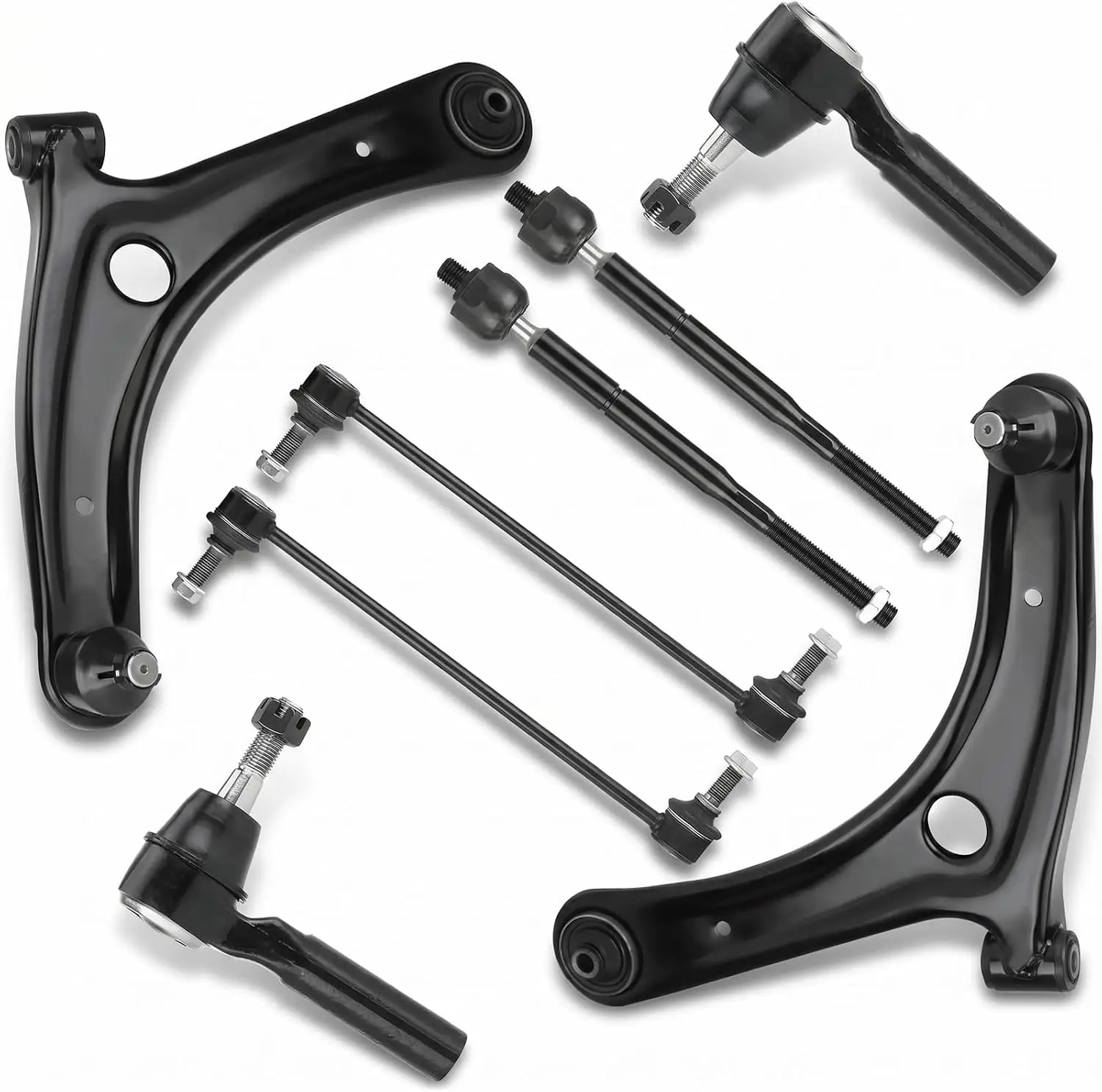 Front Lower Control Arm & Ball Joint Kit, 8-Piece Set, Compatible with Caliber, Compass, Patriot