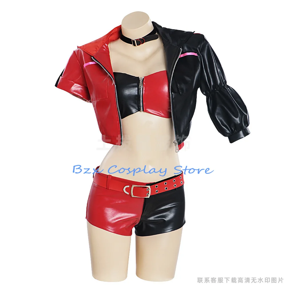 Movie Joke Harley Cosplay Anime Another World Quinzel Costume Sexy Uniforms Wig Set Halloween Party Role Clown Outfit for Women