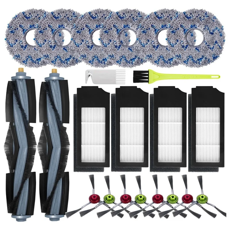 อะไหล่ชุดสําหรับ Ecovacs Deebot X1 Turbo Omni / T10 Omni เครื่องดูดฝุ่นหลักแปรงด้านข้างตัวกรอง HEPA Mop Pads