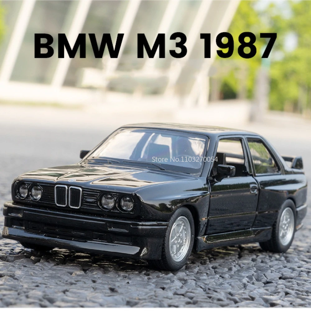 Scale 1/36 BMW M3 Alloy Model Toys Die Casting Alloy Model Door Can Be Opened Pull Back Toys Decorations Birthday Gift for Boy