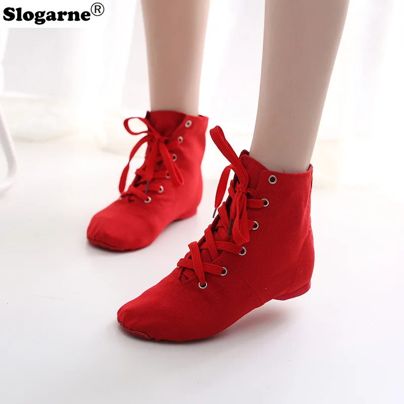 Children Soft Ballet Shoes Women Ballet Dance Shoes Tango Modern Jazz Shoes Yoga Train Short Boots Leather Sole Jazz ankle Boots