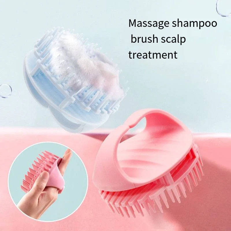 Silicone Shampoo Scalp Hair Massager Head Body Scalp Massage Brush Hair Washing Brush Scalp Exfoliator Brush Head Scrubber Tools