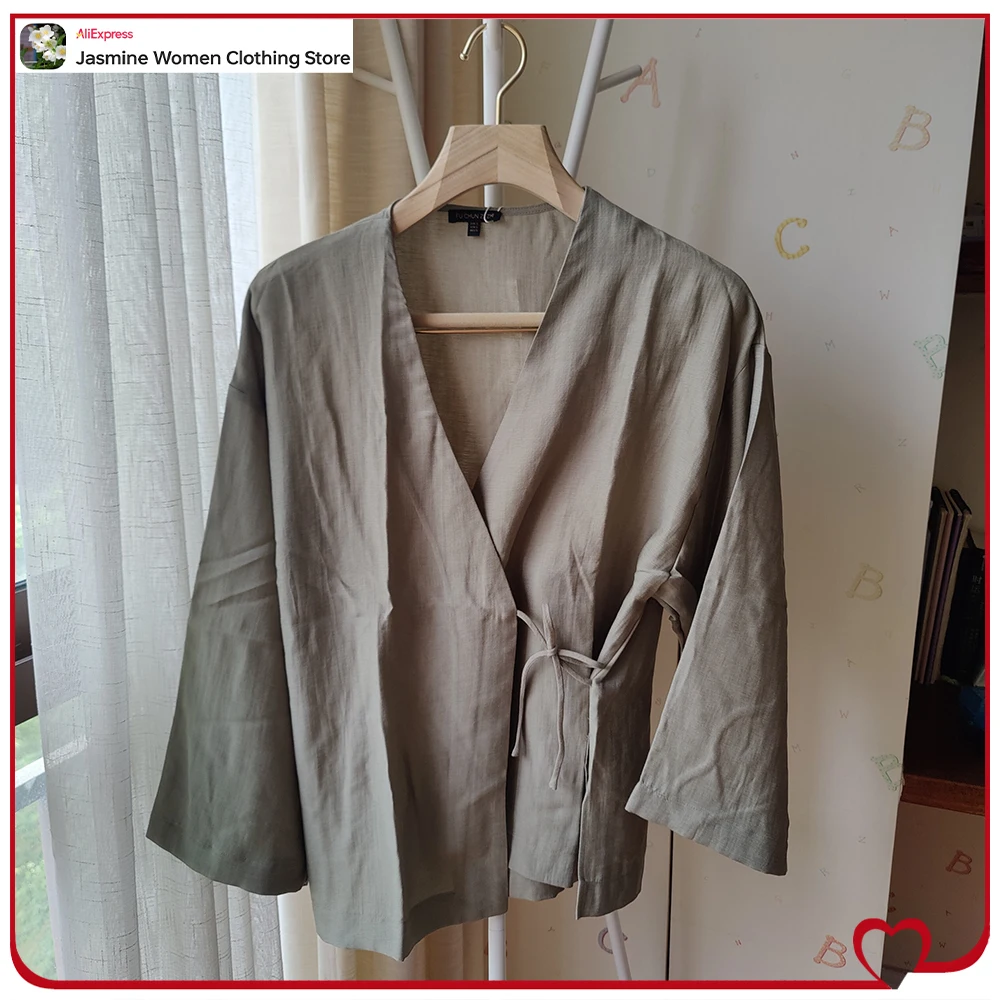 Comfy Olive Blouse with Ties L - Sewing V 评论和价格