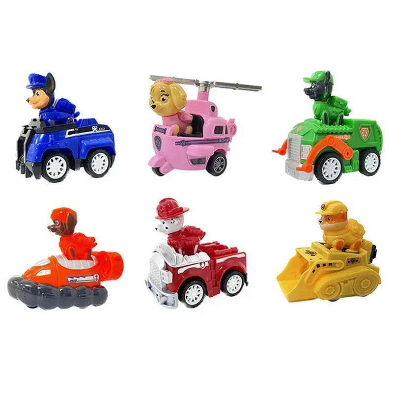Paw Patrol Speelgoedset Cartoon Anime Figuren Patrol Canine Chase Skye Rebound Fiets Woondecoratie Kinderen Kerst Verjaardagscadeaus