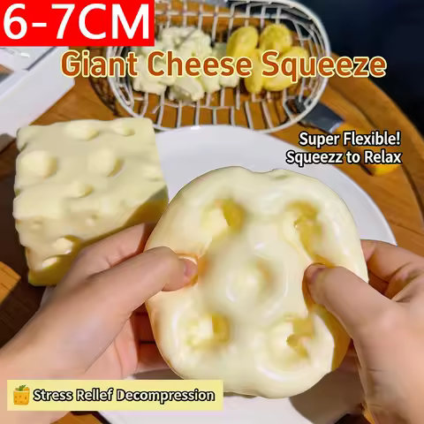 5/6/7CM Jumbo Cheese Cube Stress Ball Shapeable Squeeze Decor product image