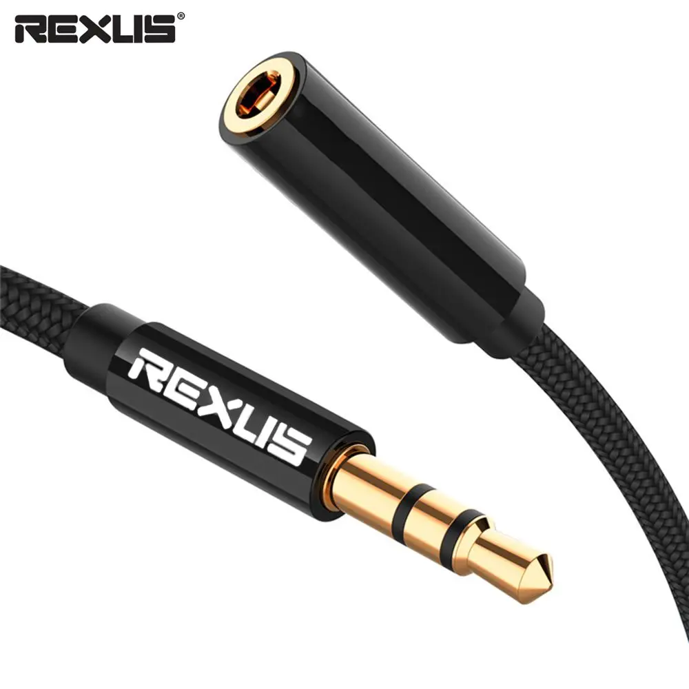 0.5m/1m/1.8m/3 Meters/5m Stereo Earphone Male to Female Aux Cord Audio Extension Cable Extender For PC Laptop Phone Car Speaker