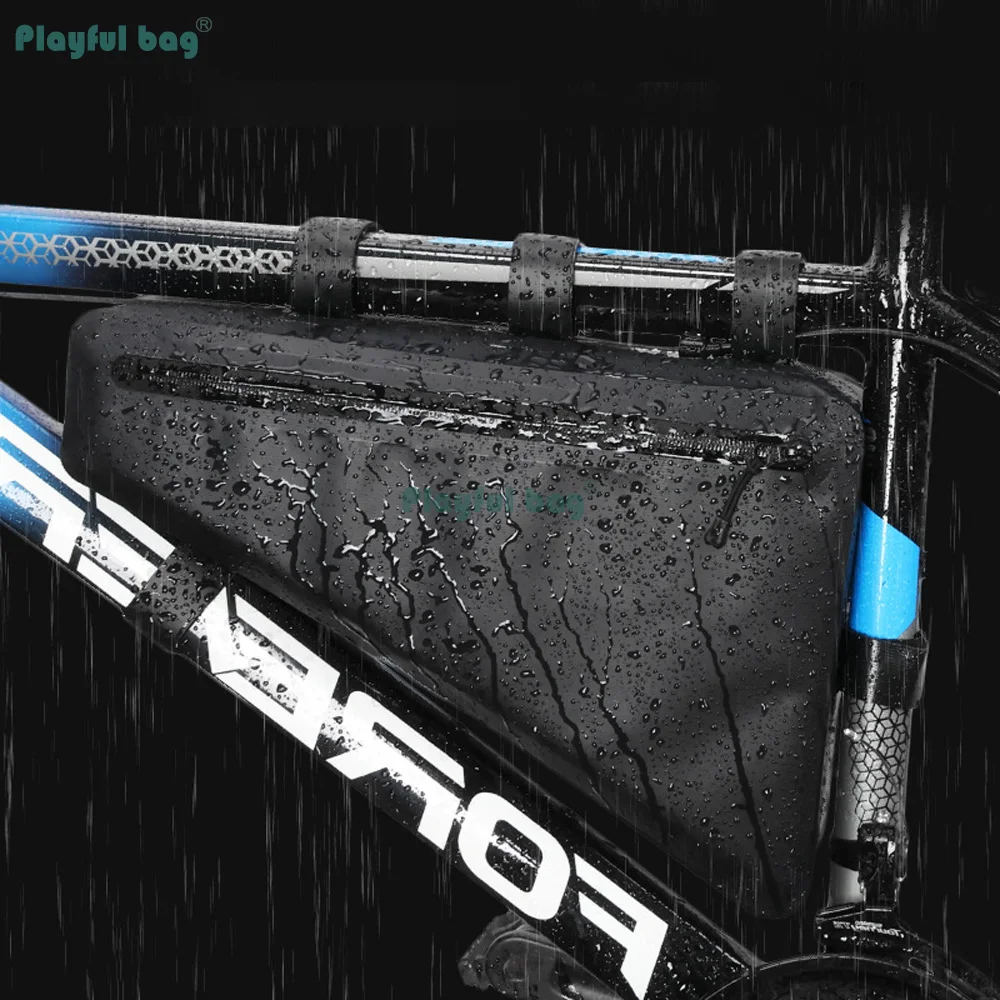 Large Capacity Waterproof Bike Triangle Frame Bag Bicycle Storage Pouch for Outdoor Cycling & Mountaineering AVA373