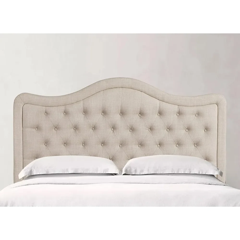 Niana Adjustable Headboard with Fine Linen Upholstery and Button Tufting ‎66