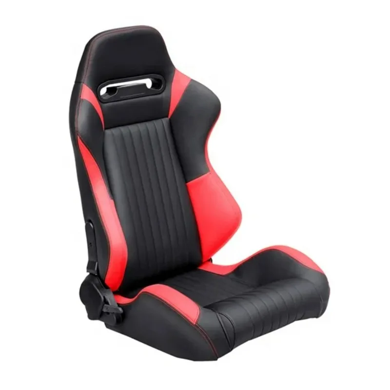 

Black and Yellow Adjustable PVC Leather with Slider Car Seat