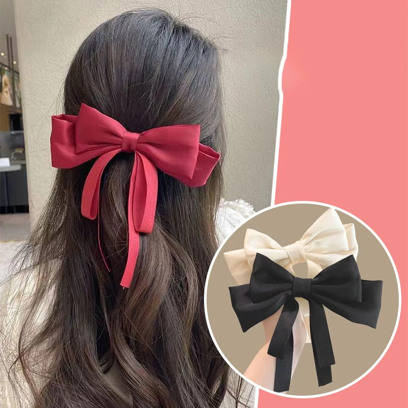 Mode Frühjahr Bänder Bögen Haar Clips Klaue Haarnadeln Für Frauen Mädchen Dame Headwear Barrettes Koreanische Pferdeschwanz Haar Zubehör