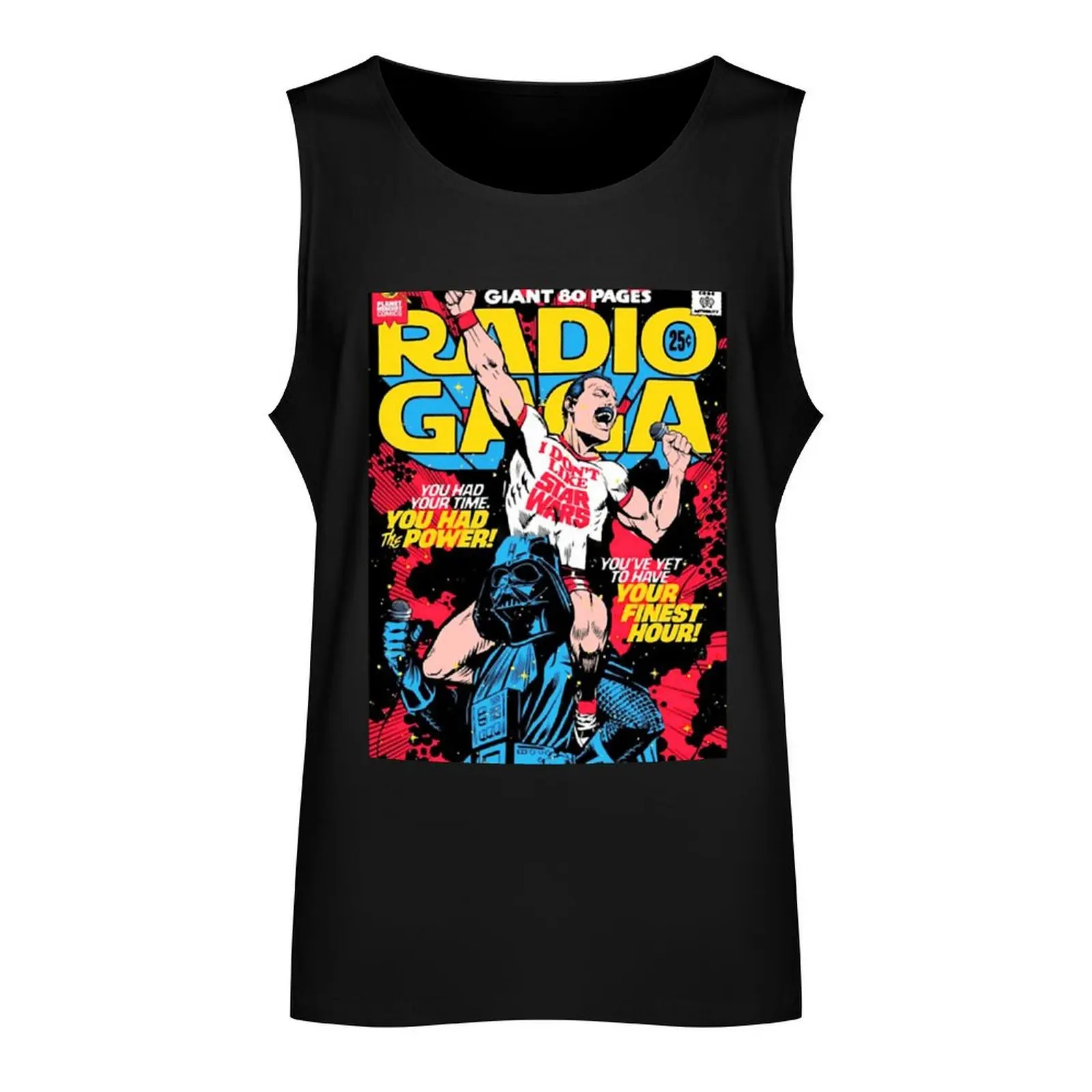 Paris Concert Rock Poster Radio Gaga Tank Top Man gym clothes summer clothes T-shirt sports