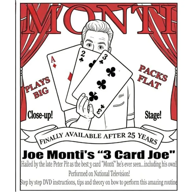 

Карточки Joe Monti'S 3 Card Joe X-Large (11X16 на плотной бумаге, 41.5*28 см) для сценических фокусов, комедийных представлений, профессиональных магических трюков
