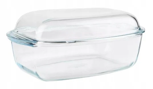 Ambition Plat résistant à la chaleur avec couvercle rectangulaire 4,6 L