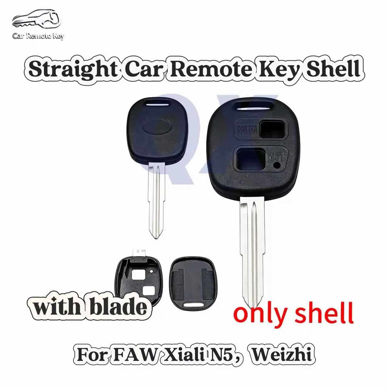 Straight Car Remote Key Shell For FAW Xiali N5