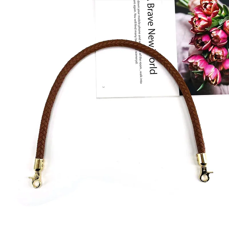 New PU Leather Braided Bag Strap DIY Replacement Handbag Handle Handmade Braided Short Shoulder Bags Strap Bag Parts Accessories