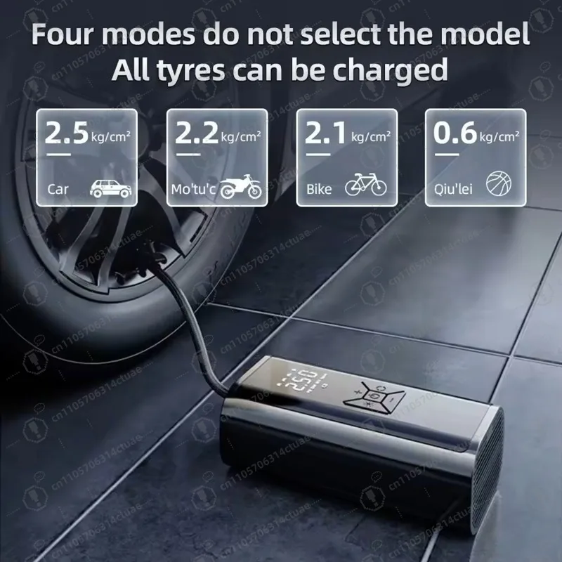 ضاغط هواء محمول هادئ، مضخة هواء سريعة التضخم، مناسبة لجميع أنواع المركبات والكرات الرياضية - هواء يجب اقتناؤه