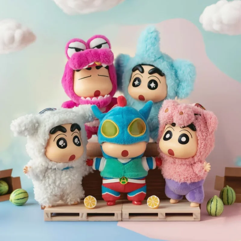 Nowa seria figurki z serii Crayon Shin-chan w stylu Blind Box na imprezę kostiumową, winylowa lalka anime, Mystery Box, seria Kawaii, model zabawka, prezenty świąteczne