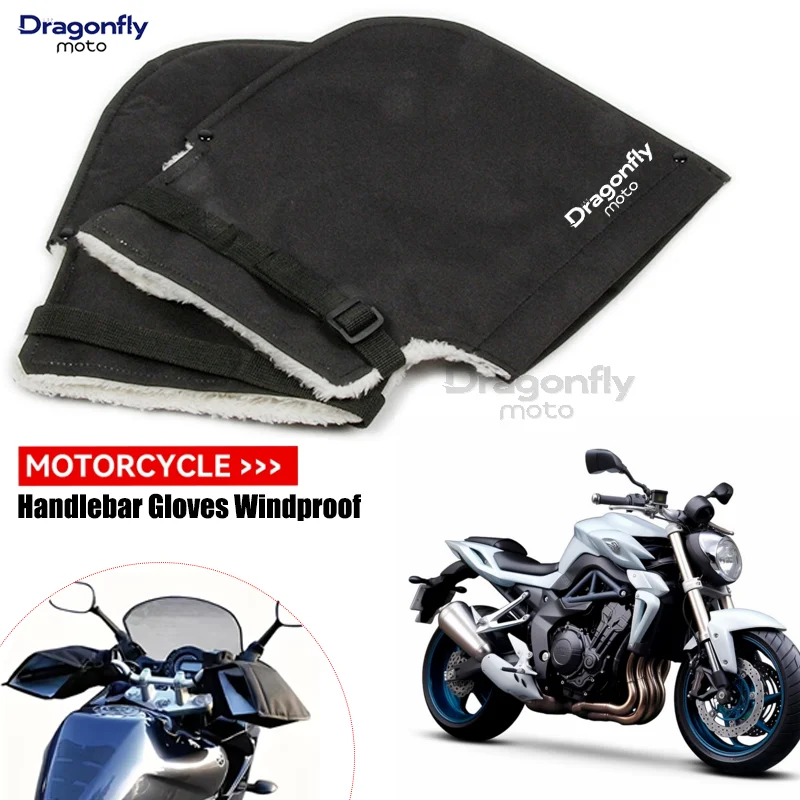 For Suzuki B-KING 1300 Bking 1340 Bking1300 Motorcycle Handlebar Gloves Windproof Winter Warm Velvet Covers