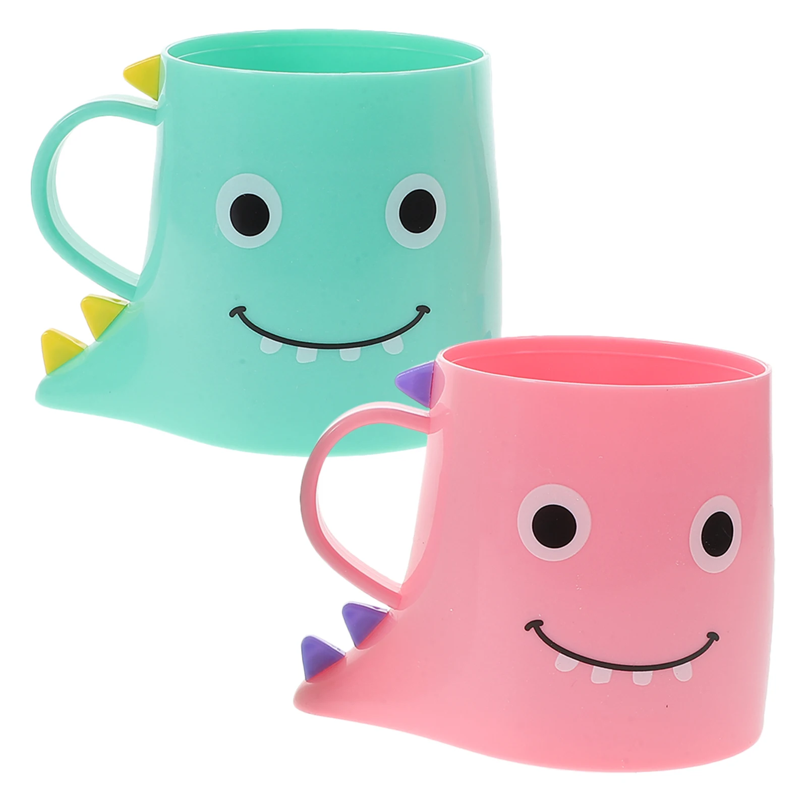 

2Pcs Bathroom Tumbler for Cute Dinosaur Cartoon Mouth Wash Cup Thickened Plastic Childrens Rinsing Cup Easy Clean Tumbler