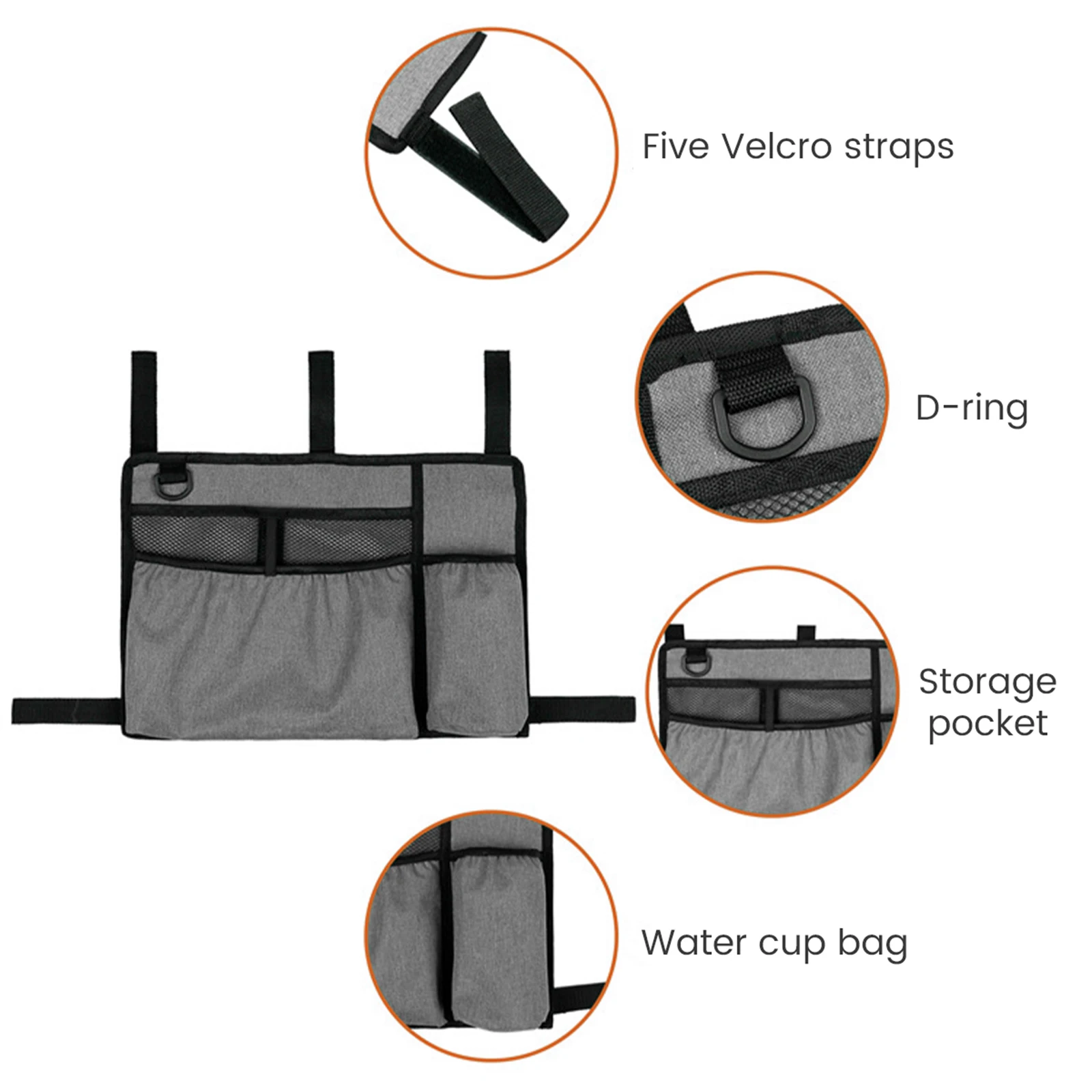 Walker Bag Basket with Cup Holder Suit for Adult Folding Walkers Seniors, Elderly, Handicap Carry Storage Pouch Organizer