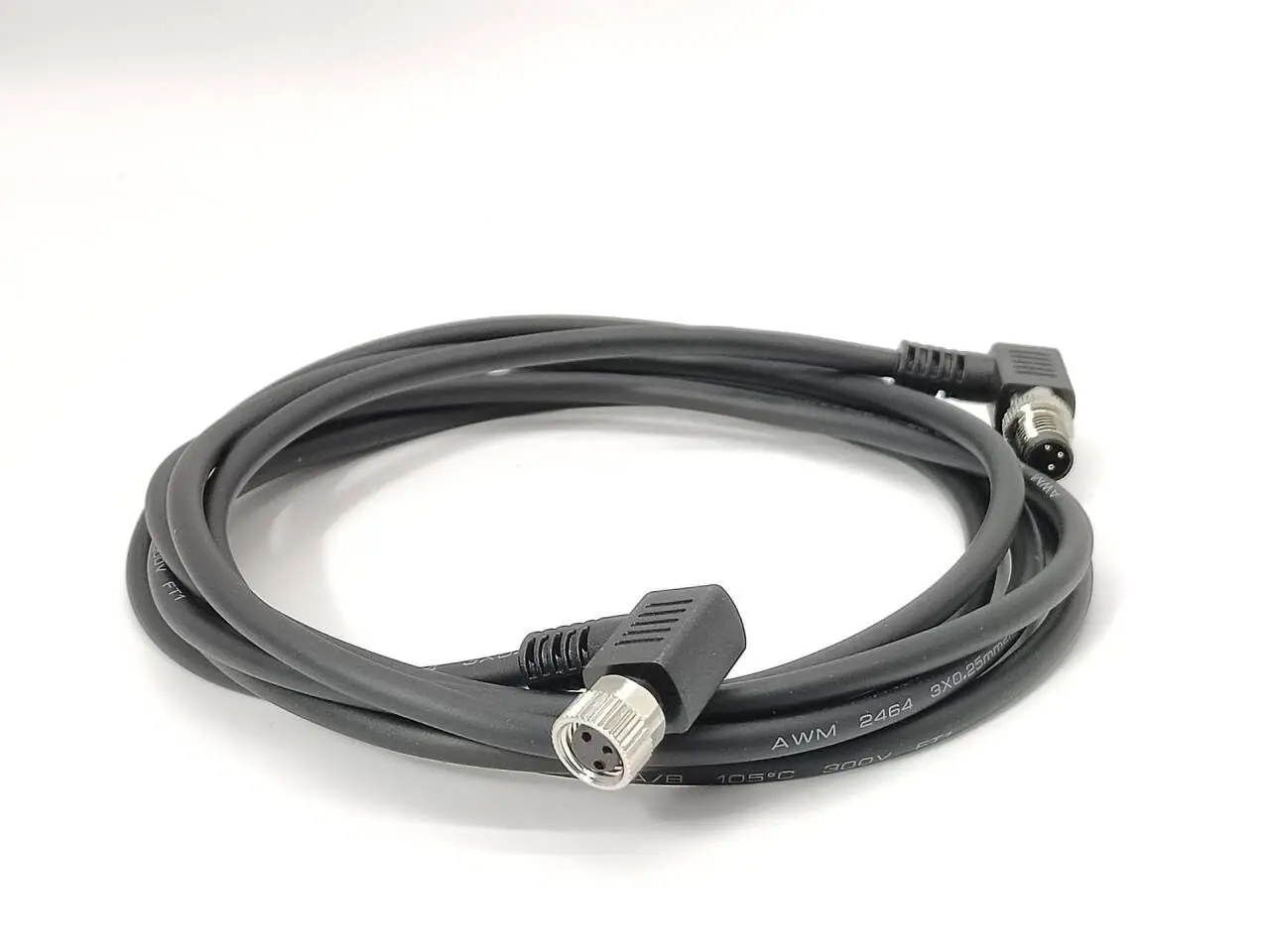Right Angle M8 Connectors Male to Female Cable Cordsets Female to Male M8 Conector (A Code 3 Pin 2M/6.6ft Cable)