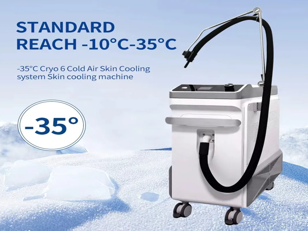 Variable Air Volume - Blowing Cold Air Below Zero to Cool Down the Skin Surface. Low Temperature Mobile Cold Air Machine for Coo