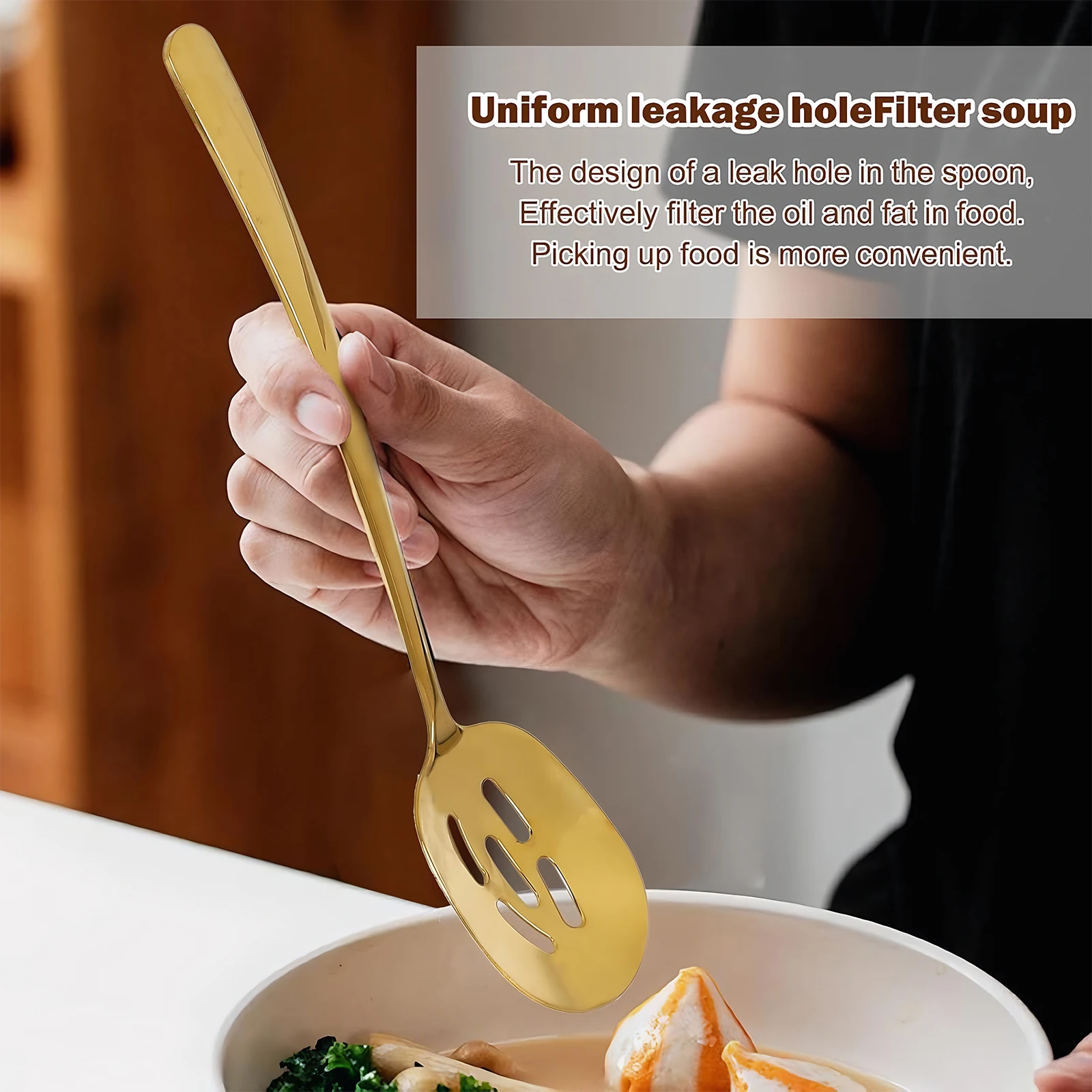 

24pcs Flatware Serving Tools Kit Included Spoons Forks Tongs Slotted Spoon Ladle Dishwasher Safe for Parties Buffet Catering