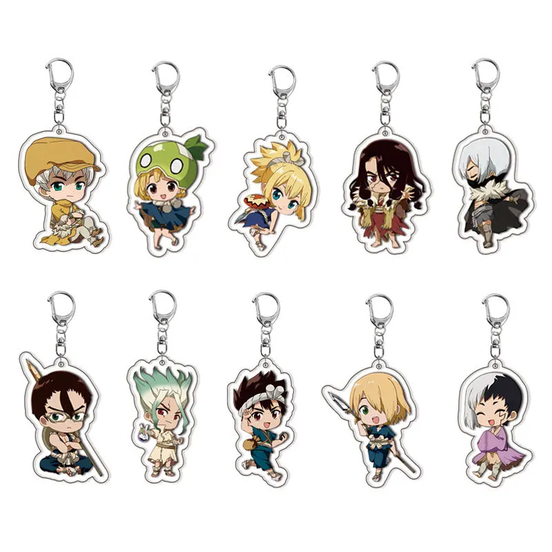 

Dr.Stone Ishigami Senkuu Acrylic Keychain Jewelry Campus Related Products Cultural Creativity Friends Gift Bag Charms Souvenir