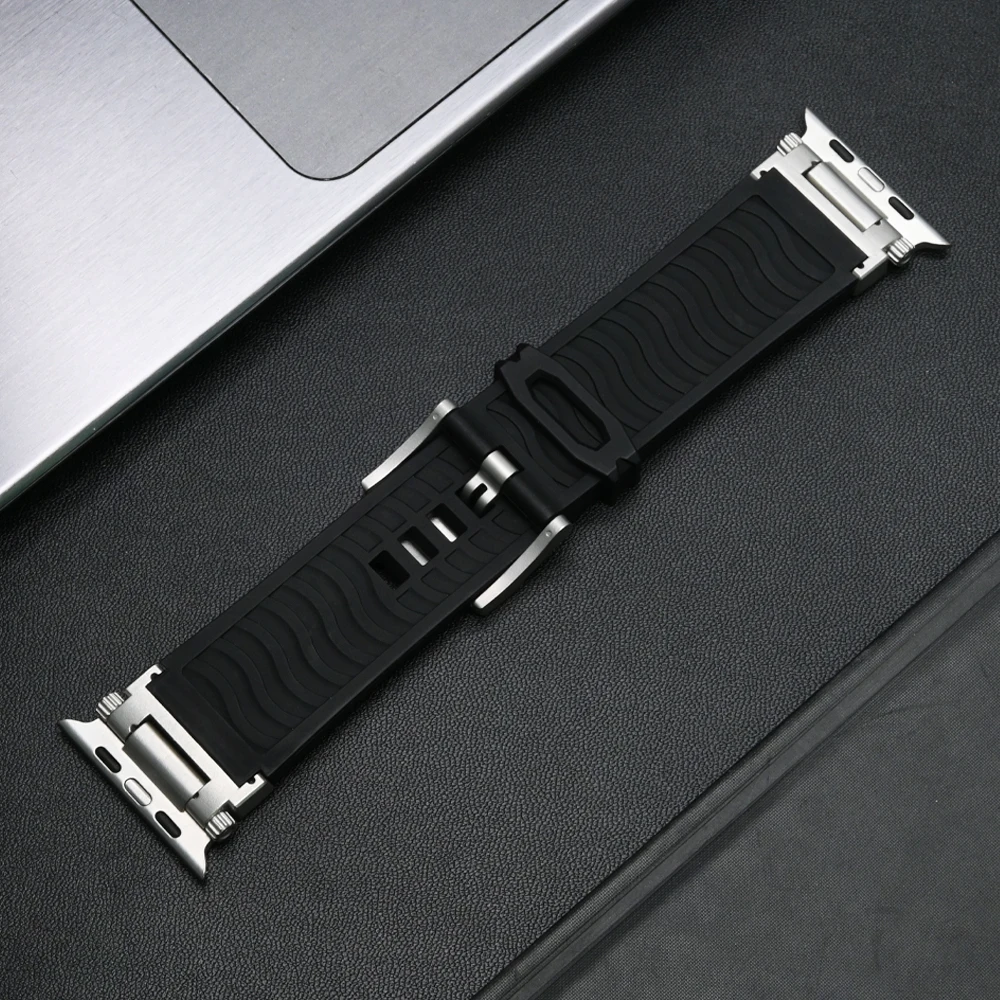 سوار رياضي من السيليكون للساعة ، ألترا ، حلقة ناعمة لسلسلة Iwatch 9 ، 8 ، 7 ، 6 ، 5 ، 4 ، SE ، 45 ، 44 ، 42 ، Apple ، 49 أو