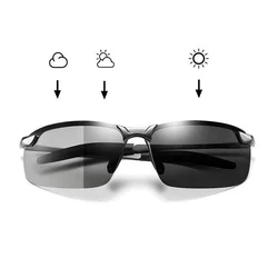 Fotocromático Óculos De Sol Homens Polarizada Condução Chameleon Óculos Masculino Mudança De Cor Óculos De Sol Dia Night Vision Driver Eyewear