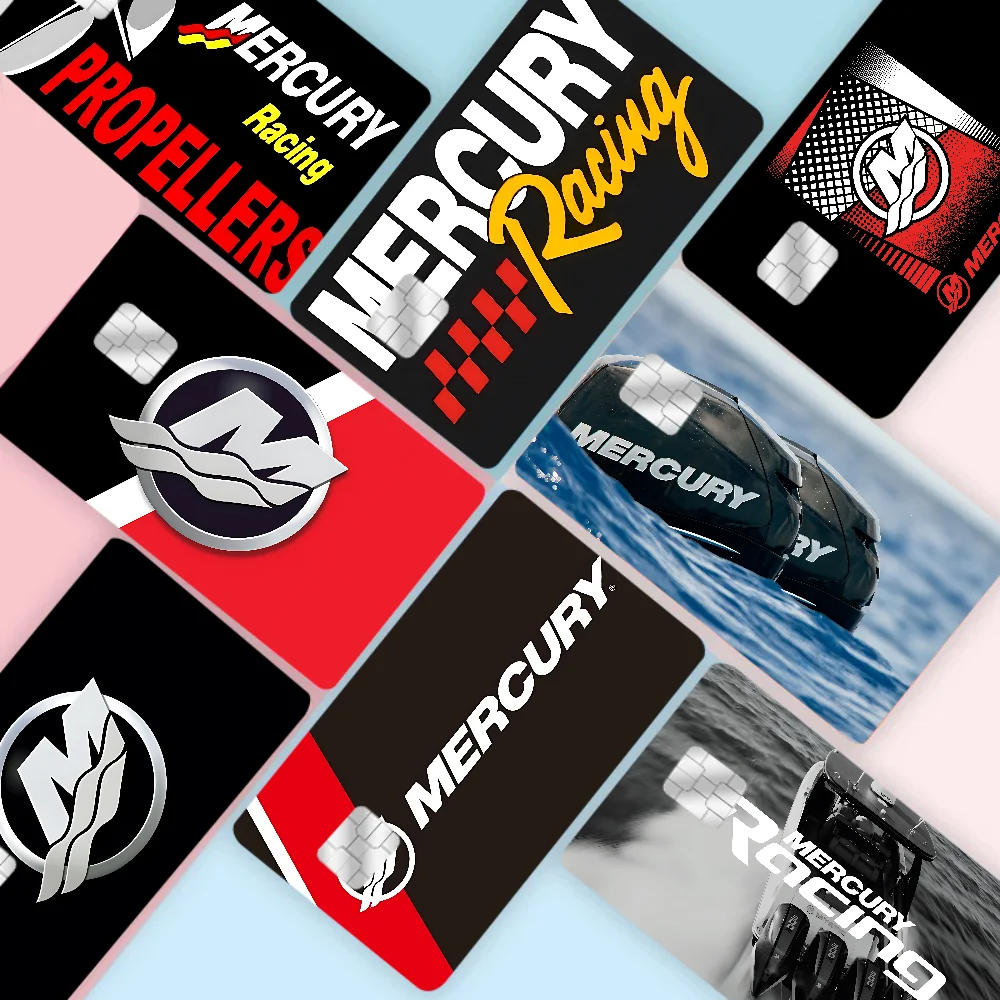 

M-Mercury Racing Logo Game Anime Sticker Film Skin Cover Case For Small Large No Chip Debit Credit Card Front Side