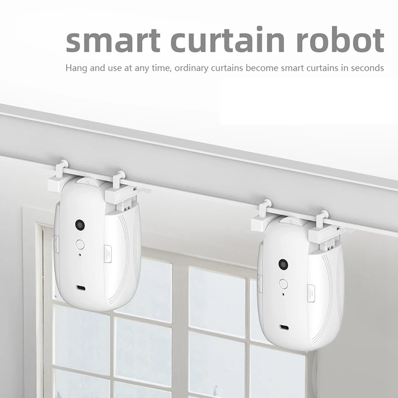 JABS Dual TUYA Smart Zigbee Curtains Robot Roman Rod Track/T/U-Rail Tracks 3In1 Automatic Curtain Opener Curtain Motor