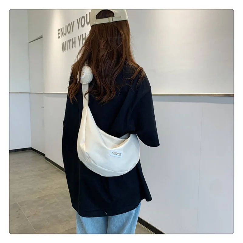 

Large capacity dumpling bag new commuter bag ins Mori system college students class shoulder diagonal cross bag