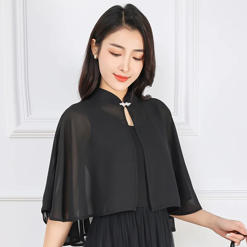 Spring Chiffon Short Outer Wear Sunscreen Shawl Women Sun Clothing Summer Sun Protection Air-Conditioning Cloak Lace Thin Jacket