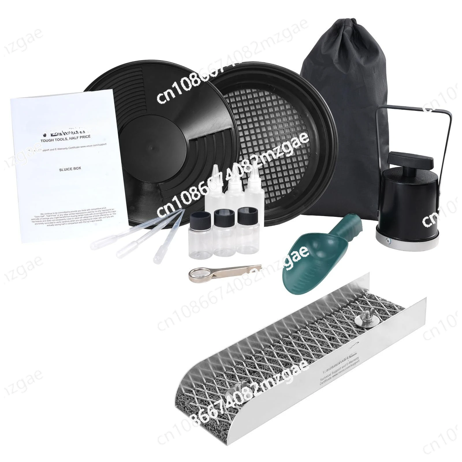 

Mini sluice box gold panning set portable multi-function waterproof, small portable gold slot for home use