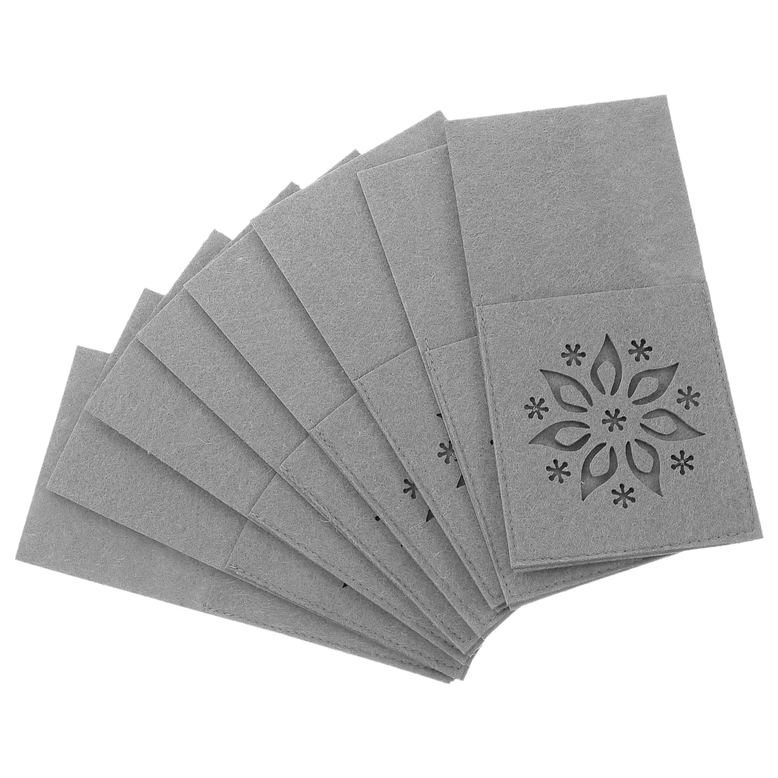 

8Pcs Christmas Cutlery Bags Snowflake Pattern Silverware Organizer Rustic Utensil Holder Flatware Sleeves for Holiday Party