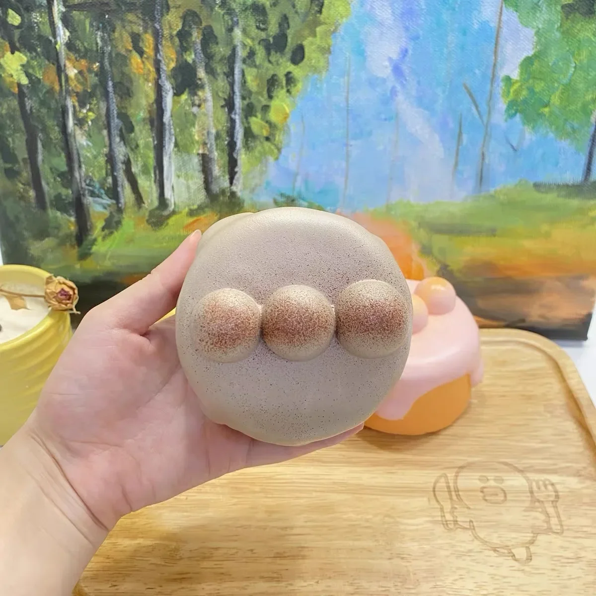 Squishy Mochi Cake Sojamelk Squeeze Food Stressbal Creatief Squishy Speelgoed Brood Bun Hand Ontspannen Verlichten Hersentraining