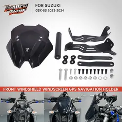 Motorcycle Windshield Mount Bracket For Suzuki GSX-8S GSX 8S GSX8S 2023-2025 Windscreen Deflector GPS Navigation Phone Holder
