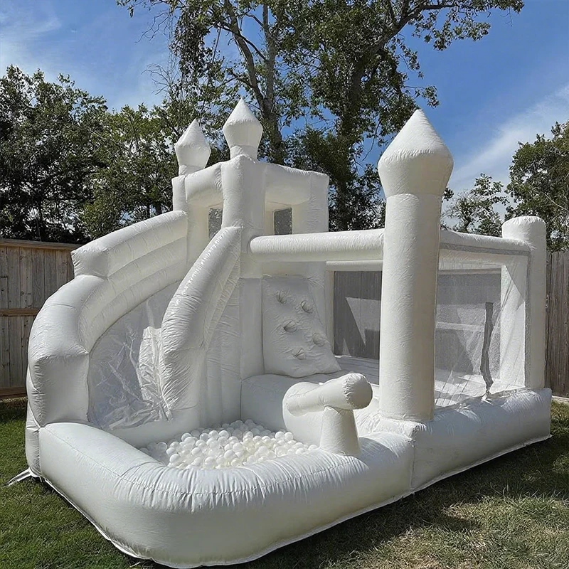 Best-selling Outdoor Durable White Inflatable Bouncer White Inflatable Castle with Blower Inflatable Toys Including Bounce House