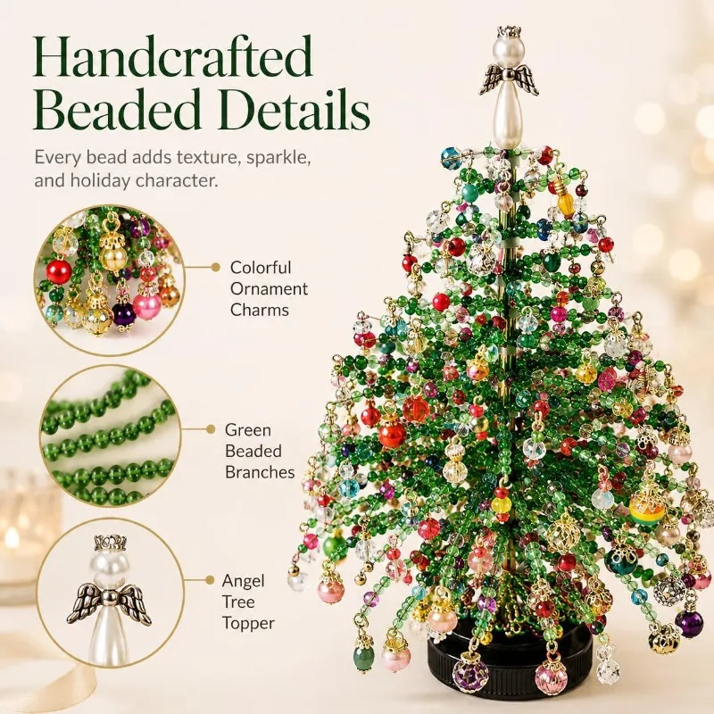 Christmas DIY Beaded Christmas TreeKit Handmade Beaded Christmas Tree Set Ornament