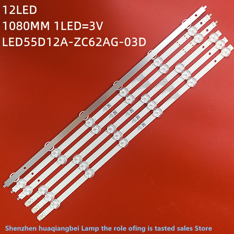 

LED Backlight Strip LED55D12A-ZC62AG-03D LED55D12A-ZC62AG-11D for 55U1 LU55C7 LU55C8 LS55Z51Z 30355012001D 1080mm 3v