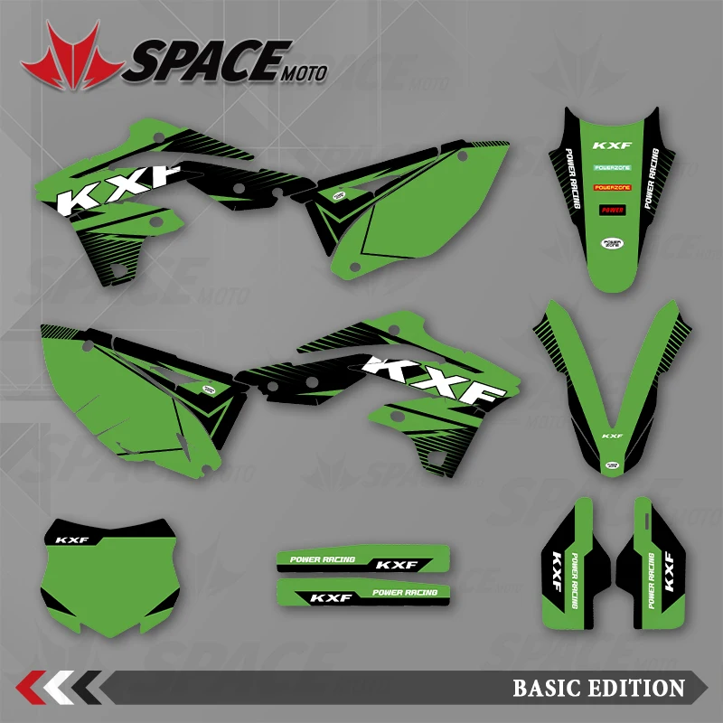 

SPACE MOTO графический фон наклейки наклейки мотоцикл для KAWASAKI 13-16KX250F