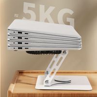 360 Rotating Base Notebook Computer Stand Foldable Adjustable Computer Riser Lifter Heat Dissipation Laptop Bracket For Desk