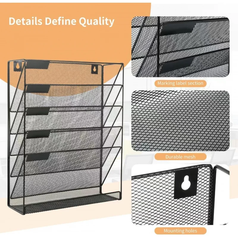 Hanging Wall File Organizer, Mail Mounted,  , Holder, Office,