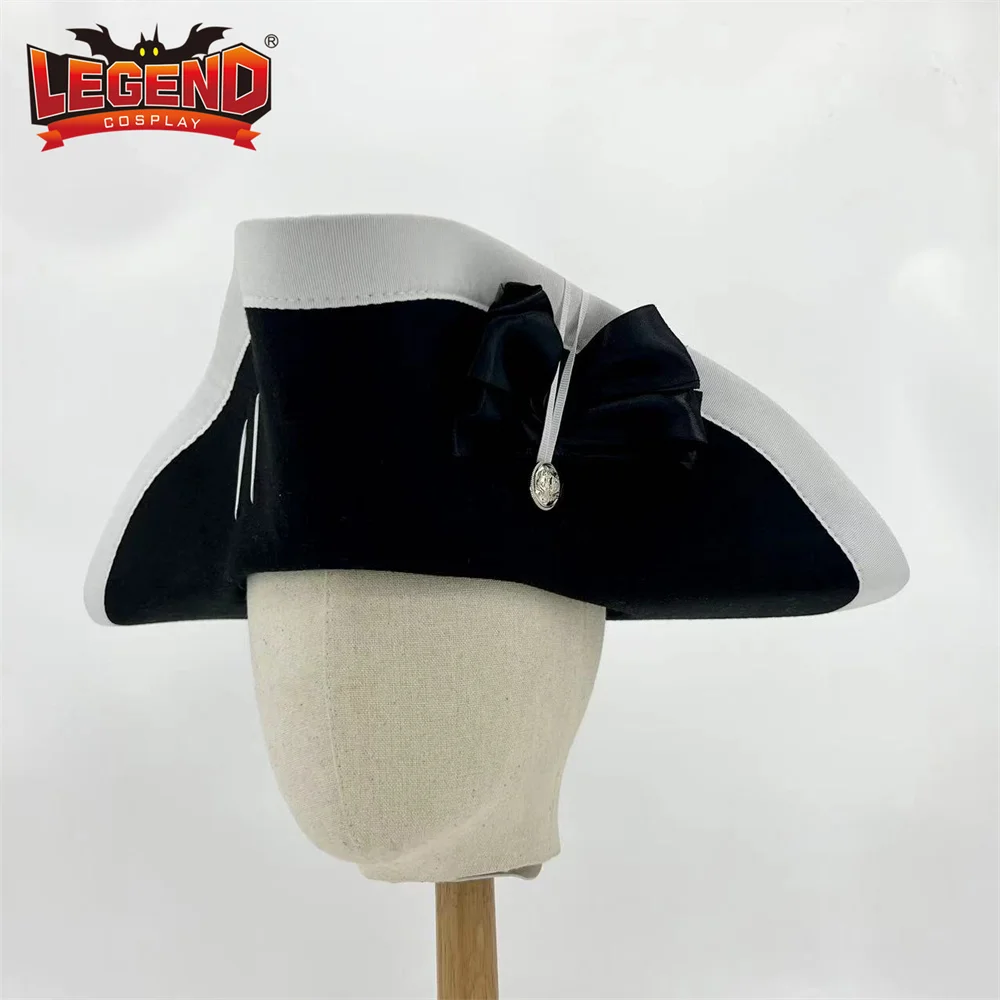 

18th Century Tricorne Hat Black Wool American Revolutionary War Hat Britain Colonial Captain Three Cornered Hat Cap Men Adult