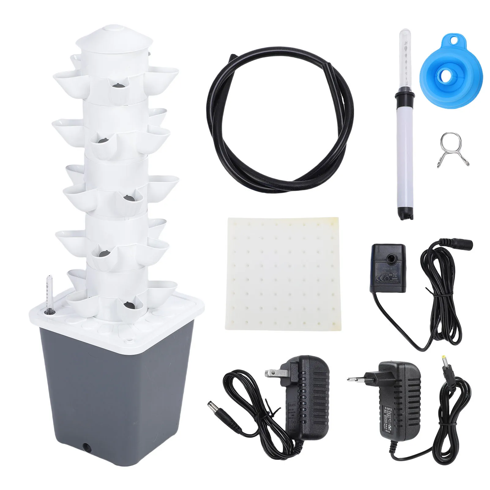 Hydroponic Growing System Tower 25 Holes Mini Column Indoor Vertical Garden for Home School Engineering