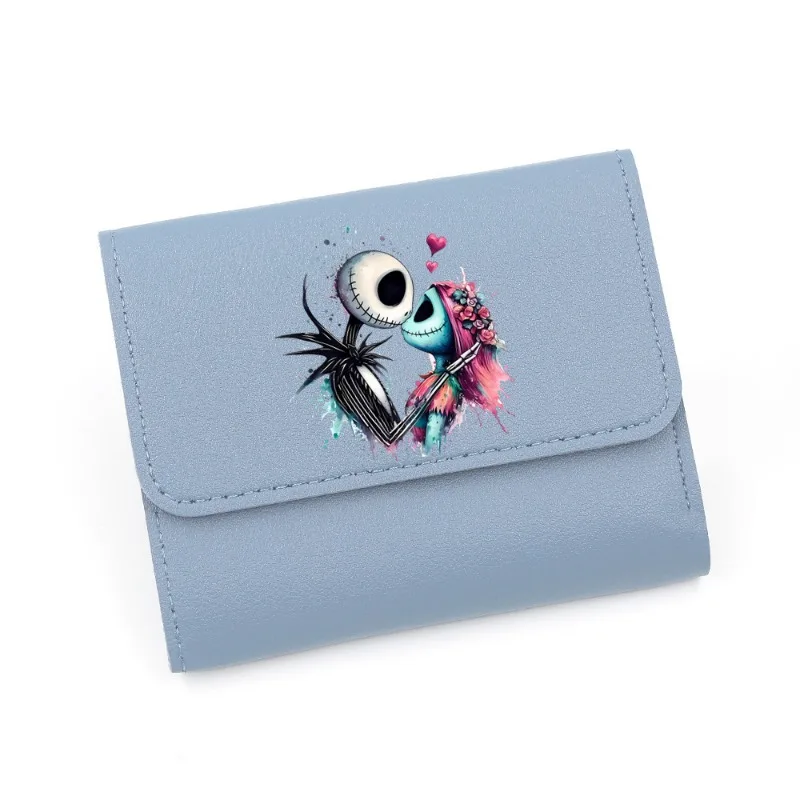 Disney The Nightmare Before Christmas Jack Sally New Mini Women Wallet Hasp Short Wallet Coin Purse Card Holders for Girls Purse