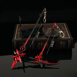 Genshin Impact Weapon Crimson Moon's Semblance Anime Game Peripheral Metal Model Samurai Sword Keychains Ornaments Toys Gifts